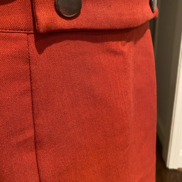 Burnt Orange A Line Mini Skirt - Picture 4 of 5